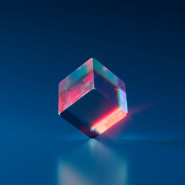 image of a cube having perfect equilibrium